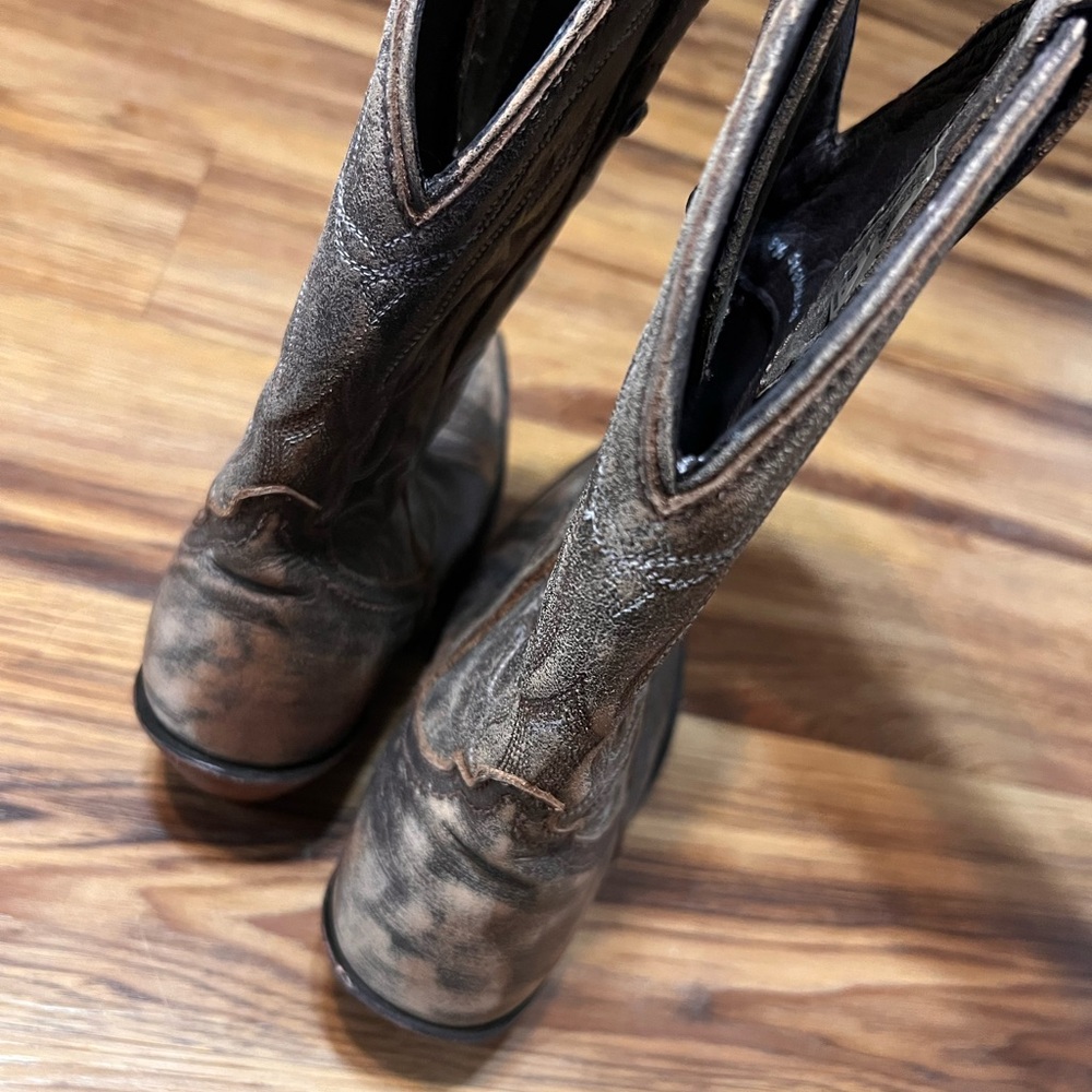 EUC Womens Liberty Black Ladies Boots 8.5 Leather Western Cowboy Canela Sienna - Picture 3 of 7